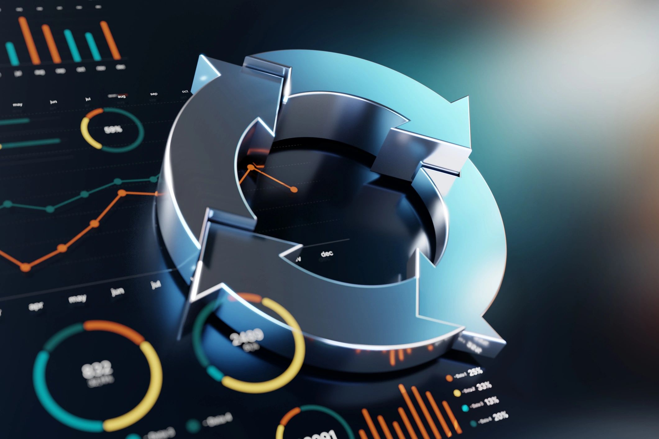 Business analytics dashboard visual